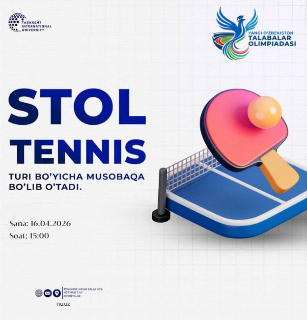 New Uzbekistan Student Olympiad: Table Tennis Competition